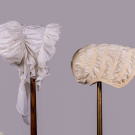TWO CORDED OR RUFFLED LADIES’ BONNETS, C. 1815 &amp; 1825-1835