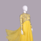EMBELLISHED CHIFFON EVENING GOWN, HONG KONG, LATE 1960s