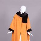 ZSA ZSA GABOR-OWNED YSL FOR DIOR PEACH VELVET COAT, PARIS, C. 1958-59