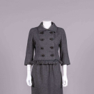 BALENCIAGA GREY BOUCLE SKIRT SUIT, SPAIN, c. 1960