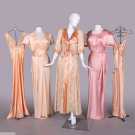 COLLECTION OF SATIN NEGLIGEES &amp; ROBE, 1930s - 1940s