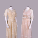 TWO EMBROIDERED LINGERIE DRESSES, 1910s