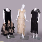 THREE VELVET OR CHIFFON EVENING DRESSES, EARLY - MID 1930s