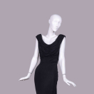 CEIL CHAPMAN DRAPED JERSEY EVENING GOWN, USA, EARLY 1950s