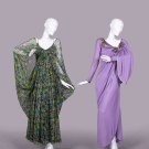 TWO DISCO ERA DESIGNER EVENING GOWNS, 1970s