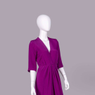 YVES SAINT LAURENT ORCHID MAXI DRESS, PARIS, 1990s
