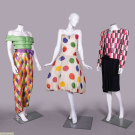 ARNOLD SCAASI SEQUIN OR POLKA DOT EVENING ENSEMBLES, 1983 - 1991