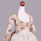 BLOCK PRINTED FLORAL BODICE, FRANCE, 1790s