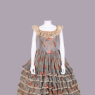 SOUTHERN BELLE FANCY DRESS W/ HOOP SKIRT, C. 1930