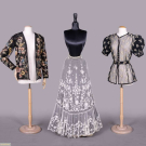 THREE TAMBOUR EMBROIDERED TULLE GARMENTS, 1900s &amp; 1930s
