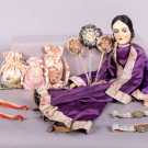 ALL-ORIGINAL COMPO BOUDOIR DOLL &amp; BOUDOIR ACCESSORIES, 1920s