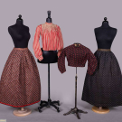 PRINTED COTTON OR WOOL BODICES OR SKIRTS, 1840 - 1900