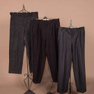 THREE PAIRS OF GENTS’ WOOL TROUSERS, MID 20TH C