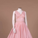 PINK COTTON SUMMER DAY DRESS, 1950s