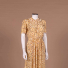 SWEET PRINTED SILK DAY DRESS, 1940s