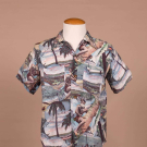 CAMPUS PHOTO PRINT ALOHA SHIRT, 1940s