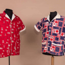 TWO MENS TERRY CLOTH CABANA JACKETS, 1950s