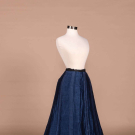 SAPPHIRE BLUE NOVELTY WEAVE SKIRT, C. 19