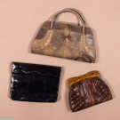 THREE REPTILE CLUTCHES, 1940s