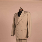DOUBLE BREASTED GABARDINE SUIT, 1947
