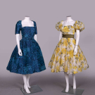 TWO TRAINA NORELL &amp; UNLABELED FLORAL PARTY DRESSES, 1950s