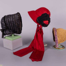 THREE INTERESTING HATS, NEW ENGLAND, 1845 - 1900