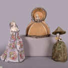 THREE HALF-DOLL FIGURAL BOUDOIR LAMPS OR COVERS, 1920s