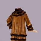 FUR TRIMMED SILK VELVET EVENING COAT, 1920s