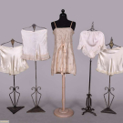 ONE EMBROIDERED STEP-IN &amp; FOUR PAIRS OF SATIN TAP PANTS, 1930s