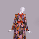 GEOFFREY BEENE VELVET BURNOUT PARTY DRESS, USA, LATE 1960s