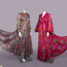 TWO MALCOLM STARR &amp; DYNASTY PARTY DRESSES, USA &amp; HONG KONG, C. 1970