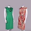 TWO DONALD BROOKS &amp; OLEG CASSINI SILK OR LINEN DRESSES, 1960s