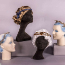 TWO METALLIC HAIR WREATHS AND TWO BEADED BANDEAUS, 1910s &amp; 1920s