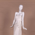 MARY MCFADDEN STRAPLESS EVENING DRESS, 1980S