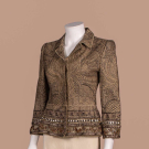 OSCAR DE LA RENTA BEADED SILK BLAZER, LATE 20TH C