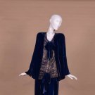  BLUE VELVET &amp; LAME’ 3-PIECE DRESS, 1920S