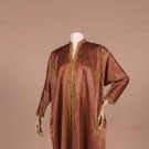 STRIPED SATIN KAFTAN, MID 20TH C