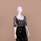  BADGLEY MISCHKA VELVET BURNOUT EVENING DRESS, 1990S