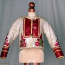 LEATHER APPLIQUE SHEARLING JACKET, HUNGARY, c. 1900