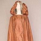LADIES' HOODED LONG SILK CLOAK, 1790s
