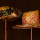 TWO LADIES' WIDE BRIM STRAW HATS, c. 1915