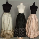 THREE SILK PETTICOATS, 1890s