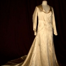SILK SATIN WEDDING GOWN &amp; SHOES, 1932