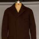 MAN'S CHESTNUT WOOL TOP COAT, c. 1860