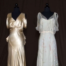 TWO BIAS CUT SILK EVENING GOWNS, 1935
