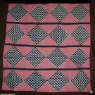 RED, WHITE &amp; BLUE PIECED QUILT, 19TH C