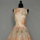 NORELL EMBROIDERED WHITE PARTY DRESS, c. 1954