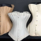 THREE COTTON CORSETS, 1895, 1900 &amp; 1918