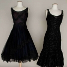TWO BLACK LACE PARTY DRESSES, LATE 1950s