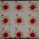 COMPASS ROSE APPLIQUE QUILT, 1860-1880